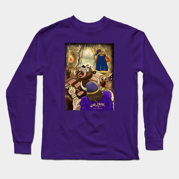 Minnesota Vikings Fans - Kings of the North vs Bares Long Sleeve T-Shirt by JustOnceVikingShop